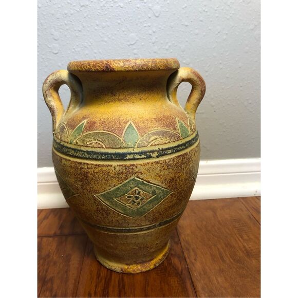 “Vintage Italian/Portuguese Amphora-Style Pottery Vase – Rustic - Picture 1 of 14